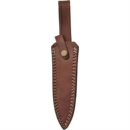 Pakistan 3363 Commando Dagger With Brown Wood Handle And Leather Belt Sheath - Image 2