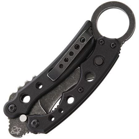 Mantis MK4BSW Vuja De Karambit Knife With Skeletonized Black 1" Finger Ring G-10 Handle - Image 3