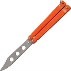 Bear & Son B201OR4P Bear Ops Butterfly Trainer Knife With Checkered G-10 Handle