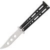 Benchmark 006 Balisong Trainer Fixed Blade Knife With Black Metal Handle