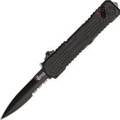 Schrade OTF3BS Viper Out The Front Assisted Opening Folding Knife With Black Handle