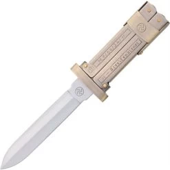 China Made MI092 Paratrooper Dagger Fixed Blade Knife With Brass Finish Aluminum Handle