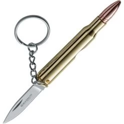 Magnum 01SC249 30-06 Bullet Knife With Brass And Copper Finish Chrome Handle