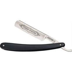 Timor M150S Straight Razor With Black Plastic Handle