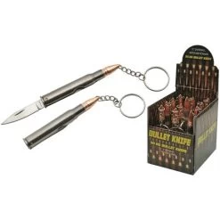 China Made 211345 12 Piece Bullet Keychain Knife Knife With Metal Bullet Shaped Handle