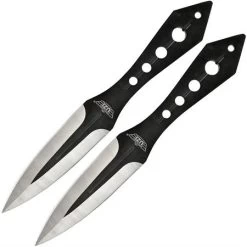 Uzi Trwtzp Throwing Set Fixed Blade Knife With Black Finish Stainless Handle