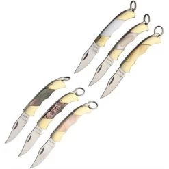 Rough Rider 1710 Miniature Gift Box With Folding Pocket Knife And Abalone And Mother Of Pearl Handle