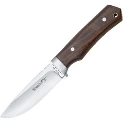 Blackfox 010WD Hunter Fixed Drop Point Blade Knife With Brown Smooth Wood Handle
