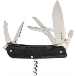 RUIKE LD31B LD31 Multifunctional Knife With Black Textured G10 Handle