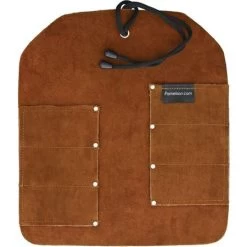 UJ Ramelson 03 Six Pocket Leather Tool Roll With Brown Leather Construction