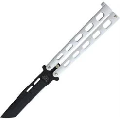 Bear & Son 115TANW Butterfly White Tanto Knife With White Zinc Handle