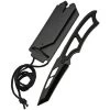 China Made 11430BK 3 Inch Neck Stainless Tanto Blade Knife With Black ABS Handle