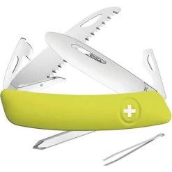 Swiza Pocket 611081 J06 Junior Pocket Multi-Tool Knife With Yellow Synthetic Handle