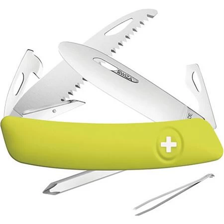 Swiza Pocket 611081 J06 Junior Pocket Multi-Tool Knife With Yellow Synthetic Handle