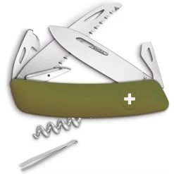 Swiza Pocket 501050 D05 Olive Swiss Pocket Multi-Tool Knife With OD Green Synthetic Handle