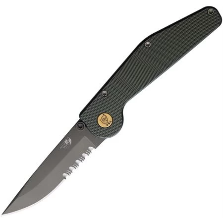 GT Knives 112 Auto Button Lock DP Serrated